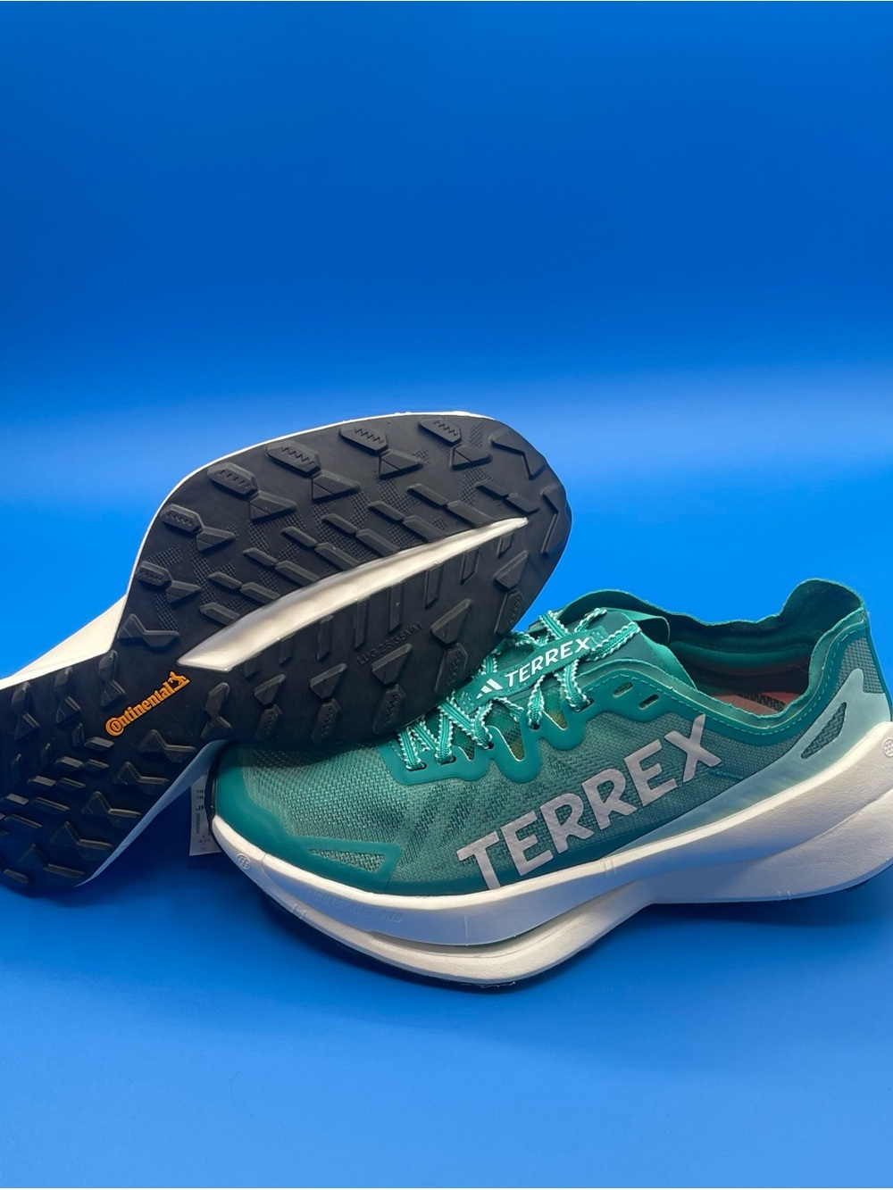 adidas TERREX Teal and White Trail Sneakers